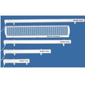 Slimline Tube Heaters with Thermostat 300, 28W Watt, 0.3m Long, 240v, 40mm diameter